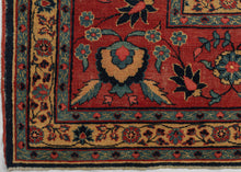 Blue and Red Kaleidoscopic Tabriz - 8' x 9'10
