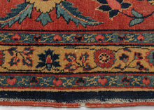 Blue and Red Kaleidoscopic Tabriz - 8' x 9'10