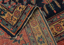 Blue and Red Kaleidoscopic Tabriz - 8' x 9'10