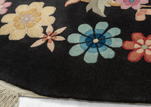 Mid Century Oval Chinese Deco Rug - 5'11 x 9'2