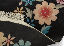 Mid Century Oval Chinese Deco Rug - 5'11 x 9'2