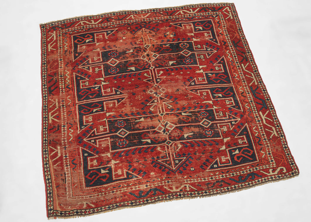 19th Century Antique Bergama Rug - 3'4 x 3'6 – HEIRLOOM