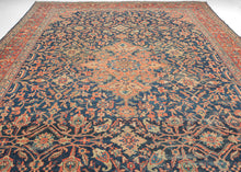 Large antique blue mahal rug