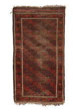 Antique Baluch Rug with red and blue diamonds
