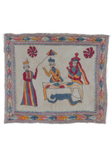 Antique Bengali hand embroidered Nakshi Kantha depicting a scene from the Ramayana