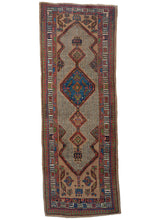 Antique Mint Condition camel NW Persian Serab Runner with brilliant color and design