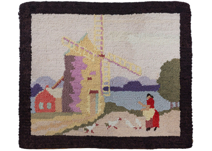 Quebec Hooked Rug - 1' x 1'10