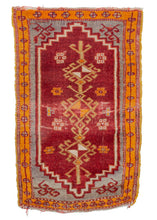 Turkish Yastik small handwoven doormat sized rug, originally used for pillow cover