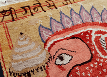 Vintage Tibetan Ganesh Rug - 3' x 5'10