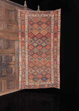 multicolor kurdish rug with diamond design