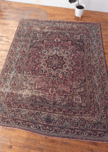 Late 19th century Doroksh E Persian rug with complex curvilinear floral motif on a scalloped medallion design. Signed by weaver. In very good condition