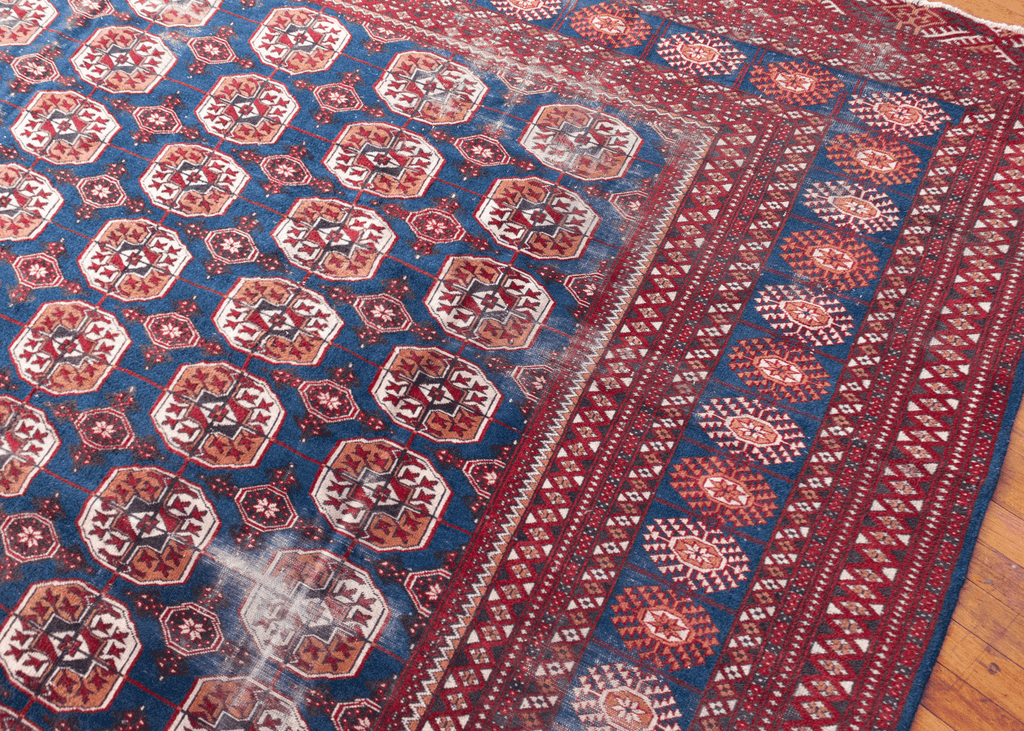 Vintage Large Blue Bokhara Rug - 8'8 x 12'2 – HEIRLOOM