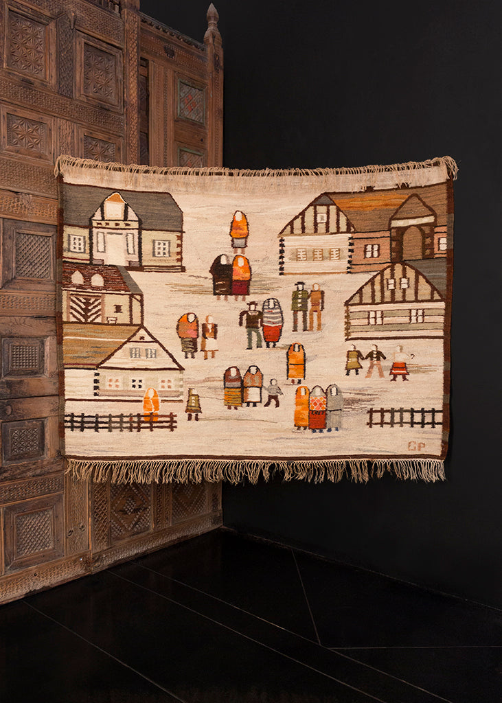 Mid Century Polish Tapestry - 4' x 5'1