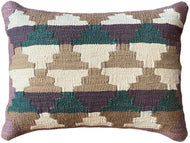 handwoven natural dyed purple Turkish pillow