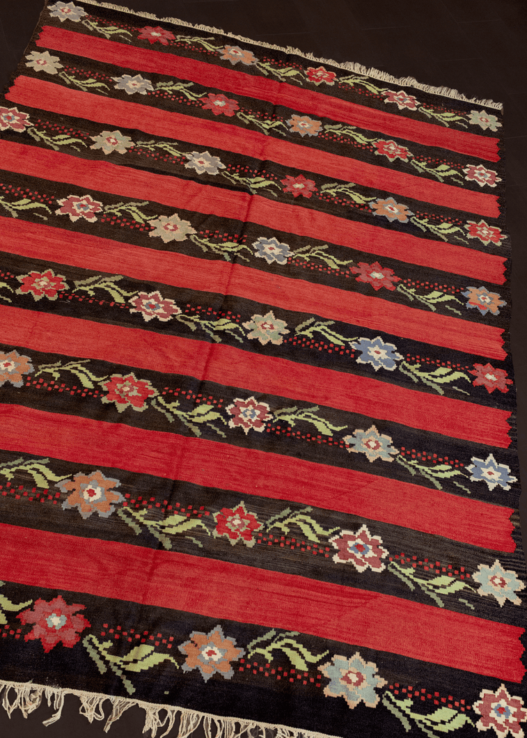 Striped Bessarabian Kilim - 7'6 x 9'10