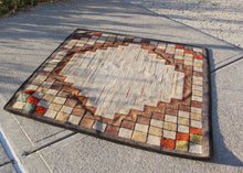 Antique Hook Rug with Geometric Design - 2'10 x 3'2