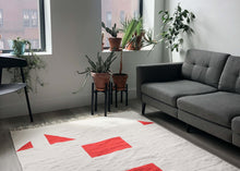 Andrew Boos "Vermillion and Ivory Rug" - 4'10 x 8'5