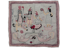 Durga & Kali Nakshi Kantha - 18" x 17"