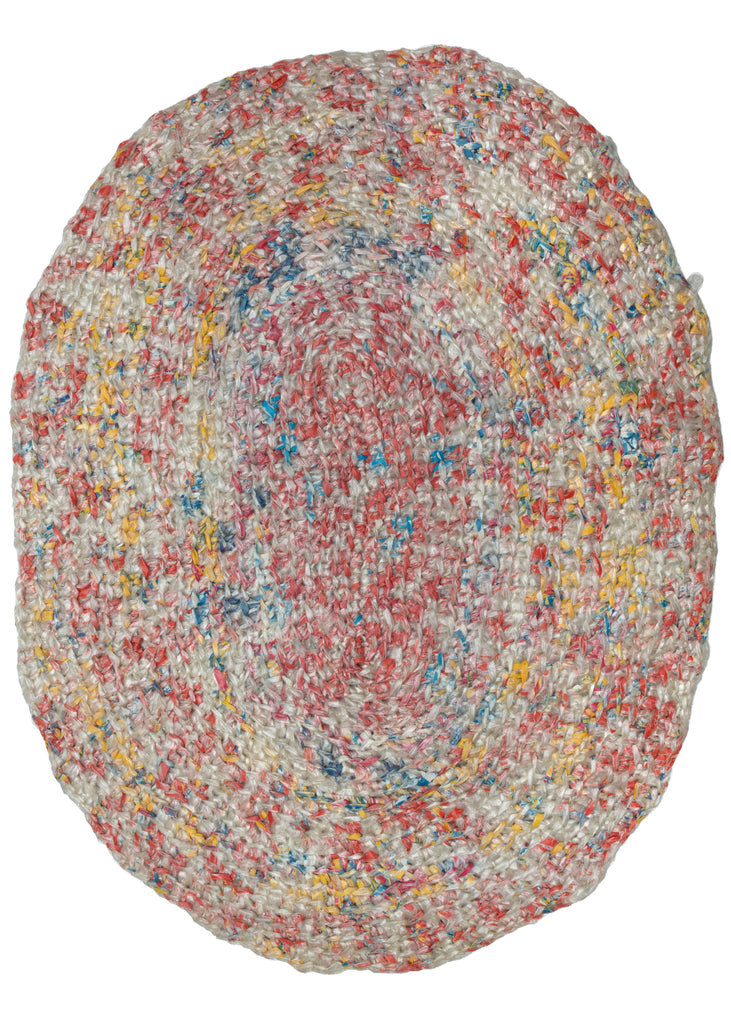 Crocheted Bread Bags Oval Rug - 1'10 x 2'5 – HEIRLOOM