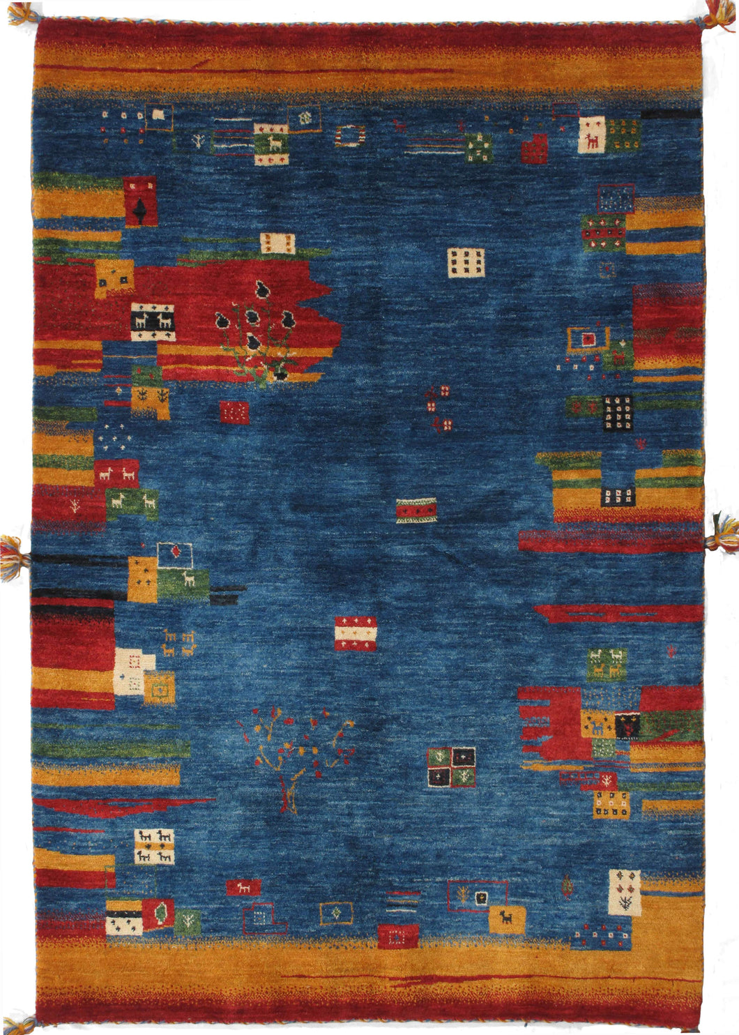 Contemporary Colorful Handwoven South Persian Lori Gabbeh Scatter Rug