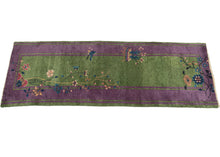 Purple and Green Deco Runner - 1'10 x 5'6