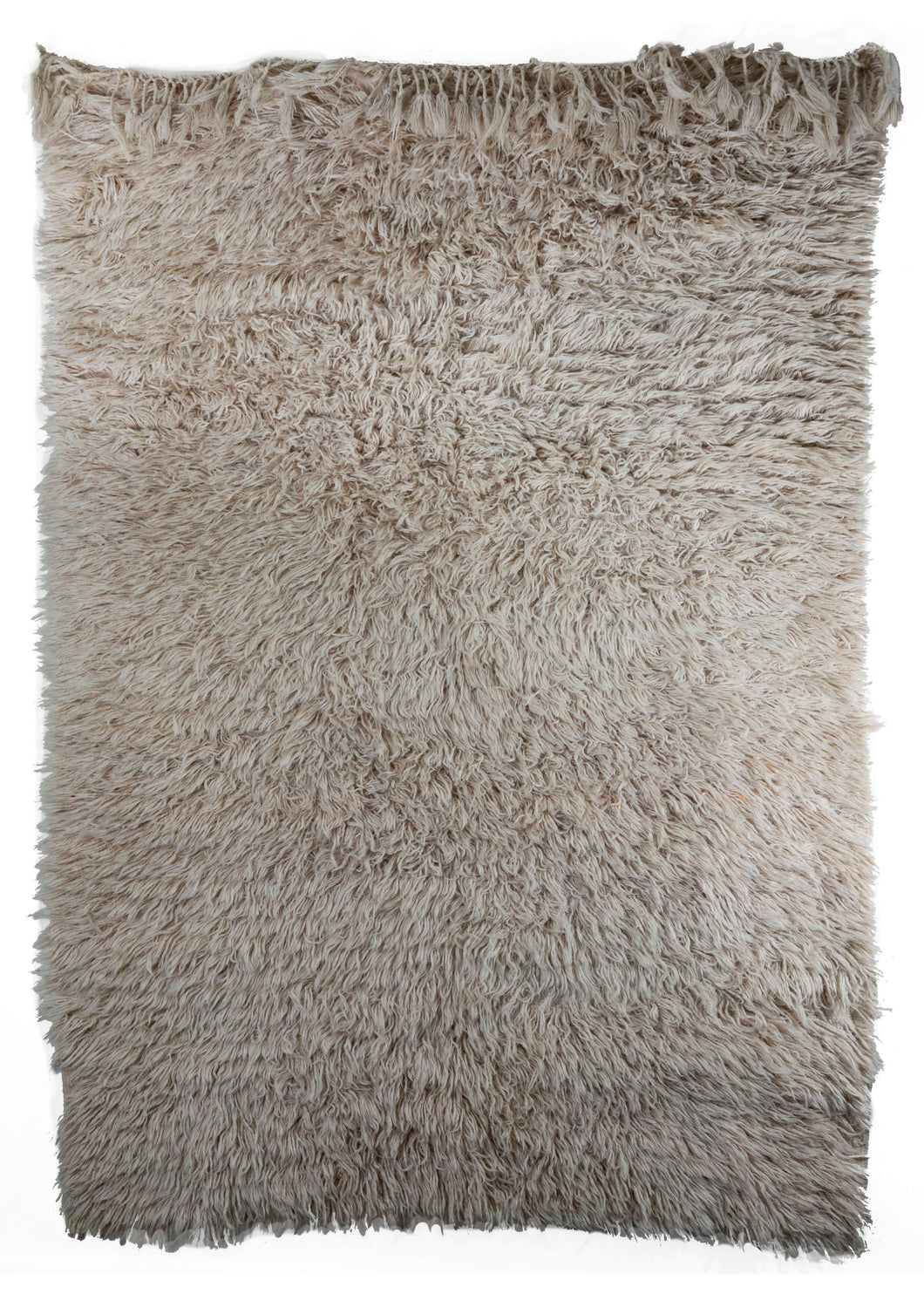Vintage undyed wool hand-woven Turkish Tulu