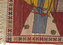 Vintage Pictoral Gabbeh Rug - 3'6 x 7'2