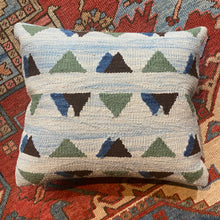 natural handwoven indigo dyed Turkish pillow