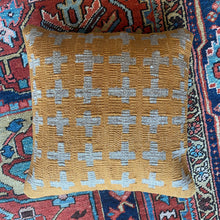 handwoven natural dyed gold Turkish pillow