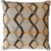 handwoven natural dyed gray Turkish pillow