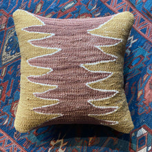 handwoven natural dyed oilve Turkish pillow
