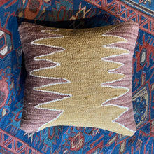 handwoven natural dyed yellow Turkish pillow